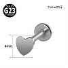 G23 Titanium 17 Gauge Threadless Labrets WGEEA58-13-1