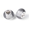 Transparent Resin Rondelle European Beads RESI-N044-02B-2