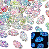 35Pcs UV Plating Rainbow Iridescent Acrylic Beads PACR-PA0001-23-1