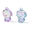 Electroplate Transparent Acrylic Pendants OACR-I014-33-2