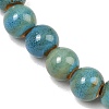 Handmade Fancy Antique Glazed Porcelain Ceramic Round Beads Strands PORC-L019-10mm-11-9