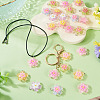 30Pcs 6 Colors Transparent Resin Pendants RESI-TA0004-74-7