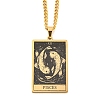 304 Stainless Steel Tarot Pendant Necklaces NJEW-A026-01G-12-1