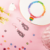 400Pcs 10 Colors Baking Paint Zinc Alloy Open Jump Rings FIND-SC0005-47-4