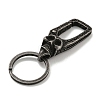 Tibetan Style 316 Surgical Stainless Steel Fittings with 304 Stainless Steel Key Ring FIND-Q101-08AS-04-2