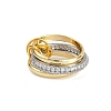 Brass Micro Pave Cubic Zirconia Finger Rings RJEW-D325-01PG-06-4