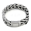 304 Stainless Steel Cuban Link Chain Bracelets for Men BJEW-B102-04AS-1