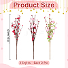 6Pcs 3 Styles Foam & Gypsum & Silk Cloth Artificial Heart Flower Branch DIY-WR0005-40-2