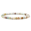 4mm Round Natural Amazonite Beads Bracelet for Men KG3069-30-1