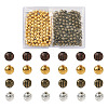 Kissitty 400Pcs 4 Colors Iron Corrugated Beads IFIN-KS0001-03-8