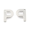 Tarnish Resistant 304 Stainless Steel Letter Charms LS-STAS-O072-P-1