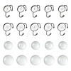 DIY Blank Dome 304 Stainless Steel Open Cuff Rings Making Kit DIY-YW0008-56-1
