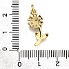 Rack Plating Brass Micro Pave Cubic Zirconia Pendants KK-K401-50B-G-3