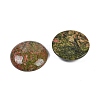 Natural Unakite Cabochons G-H1596-FR-25mm-09-2