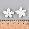 5-Petal ABS Plastic Imitation Pearl Acrylic Bead Caps OACR-ZX006-13-3