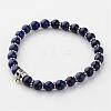 Natural Gemstone Stretch Bracelets BJEW-JB02415-2