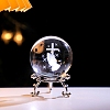 Inner Carving Glass Crystal Ball Diaplay Decoration PW-WGD9143-10-1