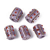Handmade Gold Foil Glass Bumpy Beads LAMP-ZX003-12-08-1