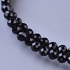 Natural Black Spinel Beaded Necklaces NJEW-K114-B-A20-2