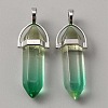 Glass Double Terminal Pointed Pendants G-WH0016-41I-1