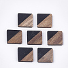 Resin & Walnut Wood Cabochons RESI-S358-90D-1