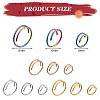 12Pcs 12 Style Double Nose Ring for Single Piercing AJEW-SZ0002-19-7