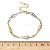 Two Tone 304 Stainless Steel Link Bracelets for Women BJEW-A169-02GP-5