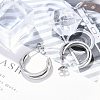 304 Stainless Steel Twist C-Shaped Stud Earrings for Women EJEW-C096-40P-4