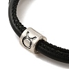 PU Leather Round Cord Multi-strand Bracelets SJEW-K002-07A-2
