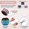 2 Rolls 2 Colors Segment Dyed Round Polyester Twisted Cords OCOR-TA0003-65D-4