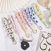 Globleland 6Pcs 6 Colors Bohemia Cotton Daisy Wrist Strap Pendant Decorations HJEW-GL0001-14-3