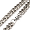 201 Stainless Steel Curb Chain Necklaces for Men NJEW-M218-04H-P-2