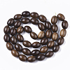 Undyed & Natural Wenge Wood Beads Strands WOOD-T024-005-2