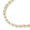 Bohemian Style Glass Seed Beaded and Brass Beaded Stretch Bracelets for Women BJEW-JB11801-4