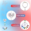 Crafans 4Pcs 4 Style Butterfly & Heart Crystals Chandelier Suncatchers Prisms Chakra Hanging Pendant AJEW-CF0001-17-3