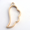 Rack Plating Alloy Wing Open Back Bezel Pendants PALLOY-S047-27C-FF-2