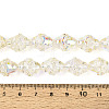 Electroplate Transparent Glass Beads Strands EGLA-N020-03B-4