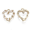 Brass Micro Pave Cubic Zirconia Charms X-KK-R111-066-2