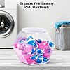 Hexagon Plastic Screw Top Bead Jars with White Lid CON-WH20029-001B-4