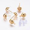 Iron Stud Earring Findings IFIN-F136-10mm-08G-1