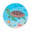 DIY Diamond Painting Hanging Woven Net/Web with Feather Pendant Kits LS-DIY-I084-06-3