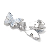 Natural Crystal Quartz Butterfly Links KK-B102-15P-2