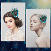 Feather & Alloy Alligator Hair Clips PHAR-WH0018-31-5