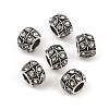 Antique Silver Plated Alloy Rhinestone Large Hole European Beads MPDL-R041-02A-3