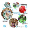 DIY Marine Animal Theme Diamond Painting Round Wood Cup Mat Kits DIY-H163-06-2