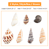 SUPERFINDINGS 140Pcs 2 Style Natural Shell Beads SSHEL-FH0001-08-5