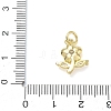 Brass with Rhinestone Charms KK-CBAD872-01G-10-3