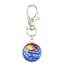 Galaxy Theme Luminous Glass Ball Pendant Decorations HJEW-JM02798-04-2