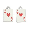 Playing Cards Alloy Enamel Pendants FIND-D044-27P-02-1
