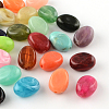 Oval Imitation Gemstone Acrylic Beads OACR-R052-M-1
